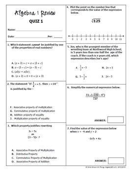 Look at the following example for other errors to watch for. . Algebra 1 review packet 1 answer key all things algebra